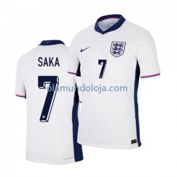 Camisola Inglaterra Saka 7 Homem Equipamento Primeiro Euro 2024 Manga Curta